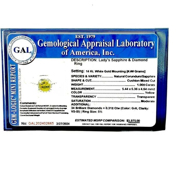 Natural Sapphire Diamond Ring Size 5.5 14k Gold 1.31 TCW Certified $3,975 402665 - Picture 10 of 10